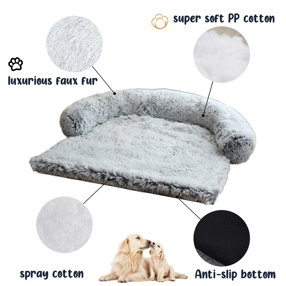 Calming Waterproof Dog Bed, Pet Couch Protector L