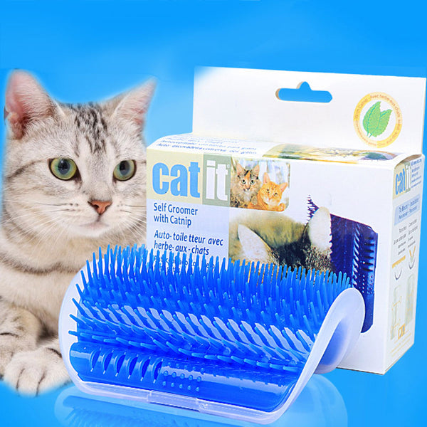 Self-massage Self Groomer Brush For Cats With Catnip Included