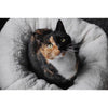 Soft Cat Bed Brown Suede | Warm Kitten Round Doughnut