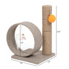 13" Cat Tree Tower with Linen Circular Ring Toys