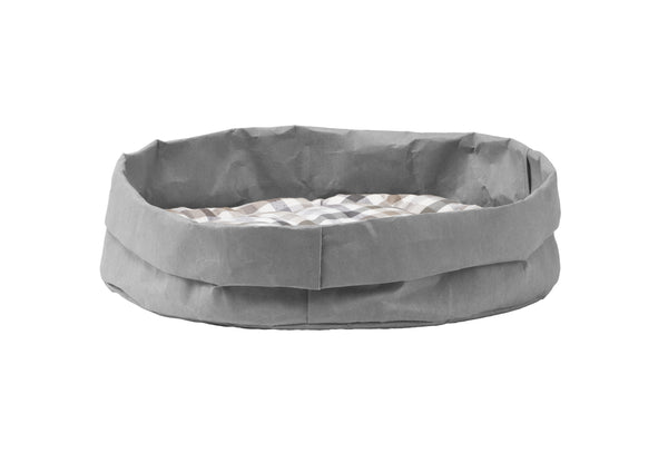 Eco bed for pets – BROWN cellulose fiber, with cotton cushion - Paws and Me