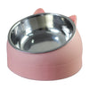 Orthopedic Anti Vomiting Cat Bowl - Stainless Steel